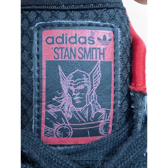 Adidas Stan Smith Marvel Hulk Thor Sneakers 7 Black Leather Mens Shoes