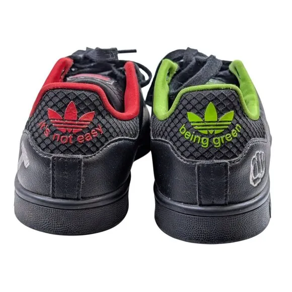 Adidas Stan Smith Marvel Hulk Thor Sneakers 7 Black Leather Mens Shoes