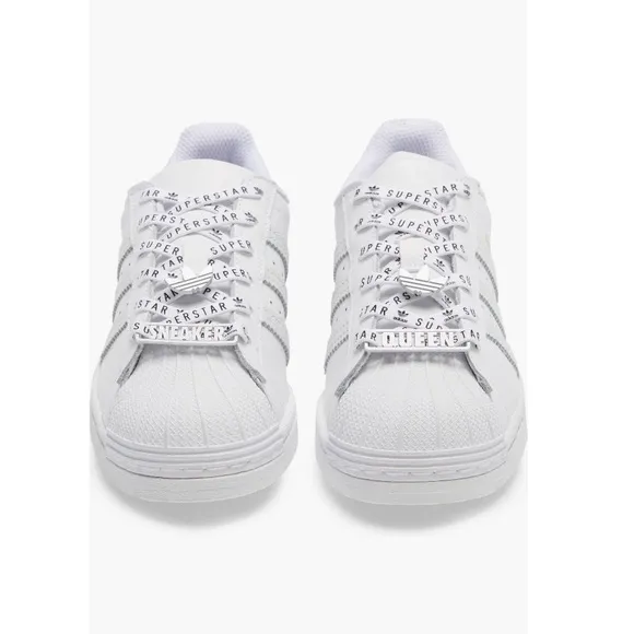 Adidas SuperStar Leather Original Sneakers White, Silver &amp; Black Women’s Size 9