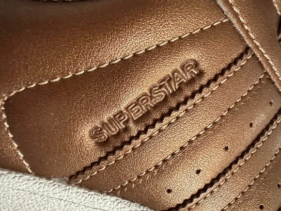 Adidas SuperStar Sneakers M5.5 W7.5 Bronze Copper Shell Toe Lace Up