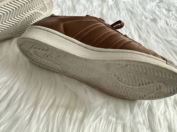 Adidas SuperStar Sneakers M5.5 W7.5 Bronze Copper Shell Toe Lace Up