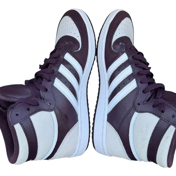 Adidas Top Ten RB Shadow Maroon White Men's 9.5 High Top Leather FZ6019 2022