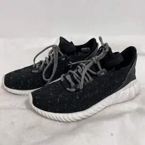 Adidas Tubular Doom Black Sneakers Size 7 Men Youth PrimeKnit BB6737 Speckled