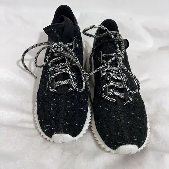 Adidas Tubular Doom Black Sneakers Size 7 Men Youth PrimeKnit BB6737 Speckled