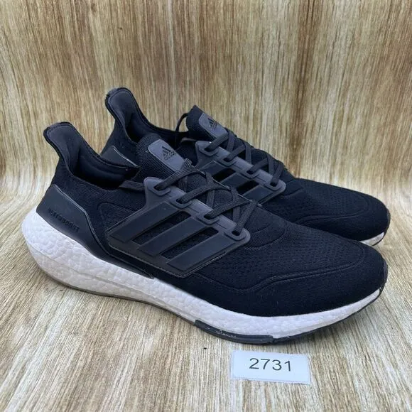 Adidas Ultraboost‎ 21 Men's Size 11 Black White Shoes Athletic Sneakers FY0378