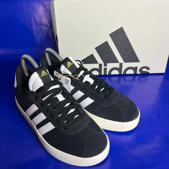 adidas VL Court Women’s Size 6 Sneakers Black/White Fast Shipping Box Included