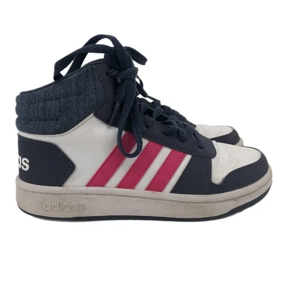 adidas White &amp; Blue Athletic Sneakers | Boys Size 2Y