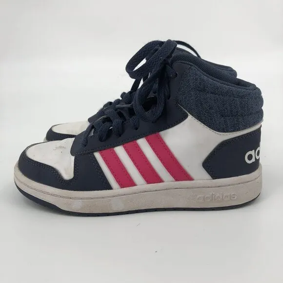adidas White &amp; Blue Athletic Sneakers | Boys Size 2Y