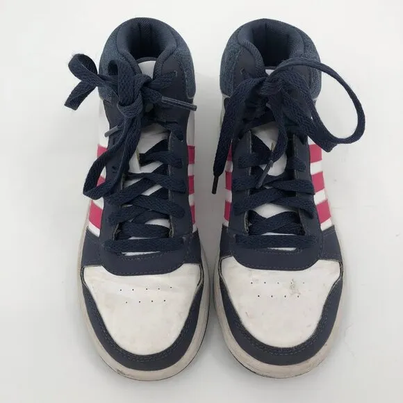 adidas White &amp; Blue Athletic Sneakers | Boys Size 2Y
