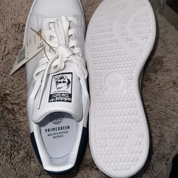 Adidas White and Blue Sneakers Streamlined Design no box !!