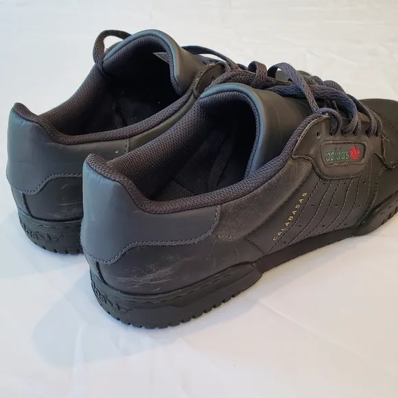 Adidas Yeezy Powerphase Calabasas Black Sneakers Classic Design Size 12
