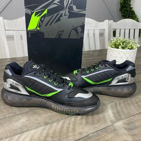 Adidas ZX 5K Boost Kawasaki Black/Green Running Sneakers 11.5
