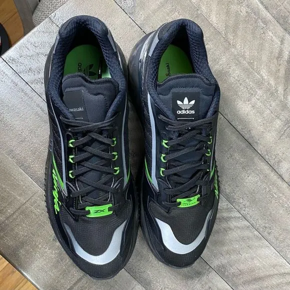 Adidas ZX 5K Boost Kawasaki Black/Green Running Sneakers 11.5