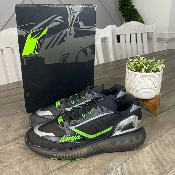 Adidas ZX 5K Boost Kawasaki Black/Green Running Sneakers 11.5