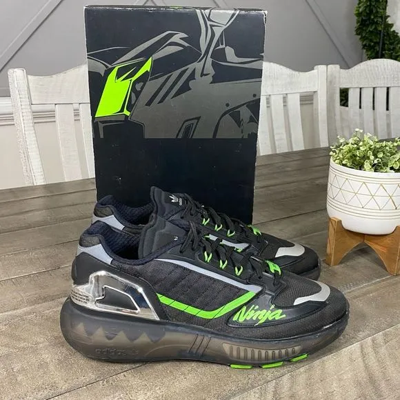 Adidas ZX 5K Boost Kawasaki Black/Green Running Sneakers 11.5