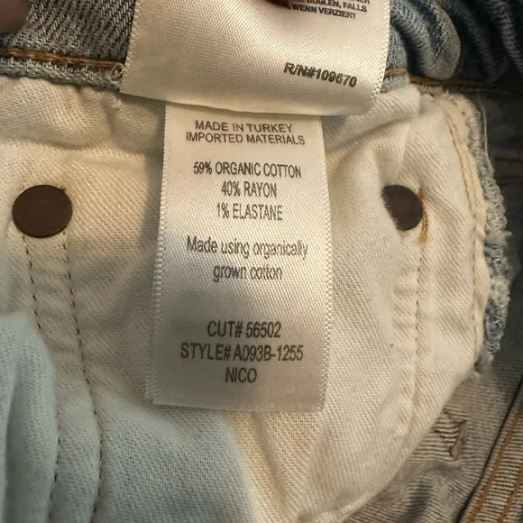 Agolde Women’s Nico High Rise Slim Denim Jeans Cliffside (Size 29)
