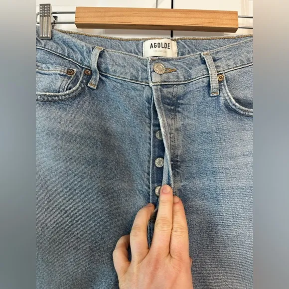 Agolde Women’s Nico High Rise Slim Denim Jeans Cliffside (Size 29)