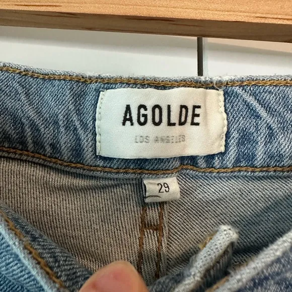 Agolde Women’s Nico High Rise Slim Denim Jeans Cliffside (Size 29)