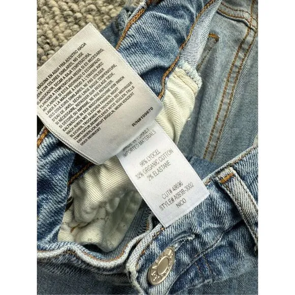 AGOLDE Nico High Rise Slim Jeans - Distressed