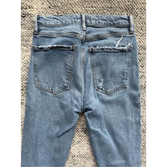 AGOLDE Nico High Rise Slim Jeans - Distressed
