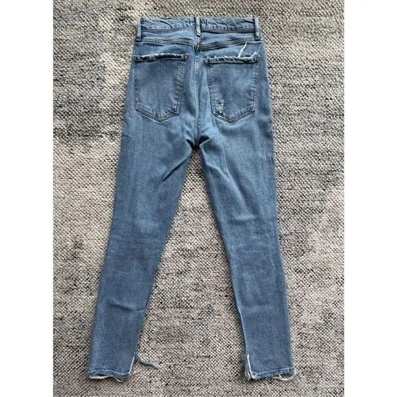 AGOLDE Nico High Rise Slim Jeans - Distressed