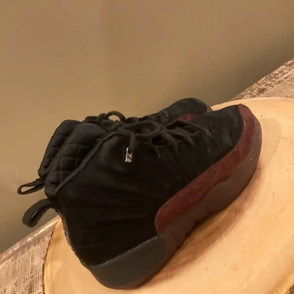 Air Jordan 12 Retro A Ma Maniere (TD)  FB2687-001 Black Burgundy AJ12 Size 1Y