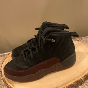 Air Jordan 12 Retro A Ma Maniere (TD)  FB2687-001 Black Burgundy AJ12 Size 1Y