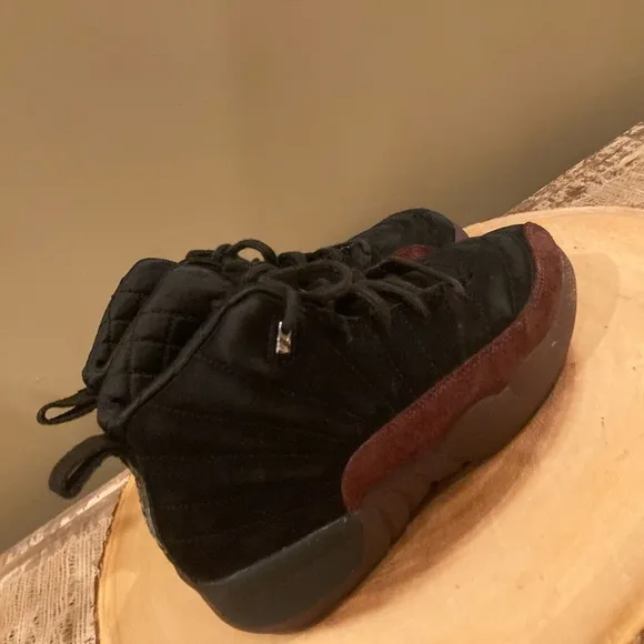 Air Jordan 12 Retro A Ma Maniere (TD)  FB2687-001 Black Burgundy AJ12 Size 1Y
