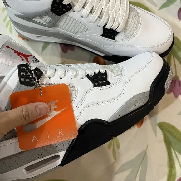 Air Jordan 4 White Sneakers