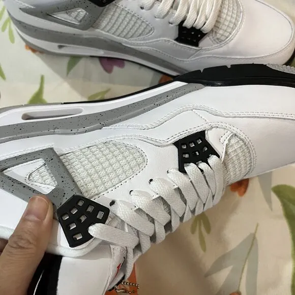 Air Jordan 4 White Sneakers