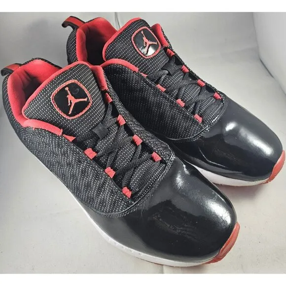 Air Jordan Comfort Viz Air 13 Black Sport Red Bred Bread Men's Size 9.5 Sneakers