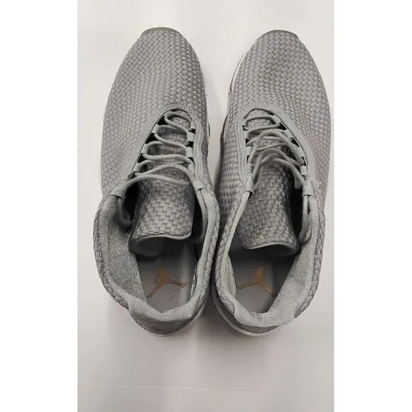 Air Jordan Future‎ Woven Sneakers Gray Metallic Gold Athletic Basketball Shoes
