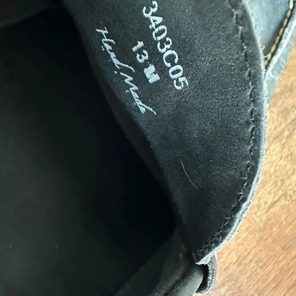 Alan Payne Hand Made Black Leather Loafers/ 13