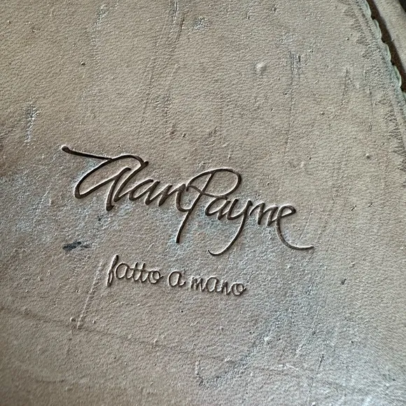 Alan Payne Hand Made Black Leather Loafers/ 13