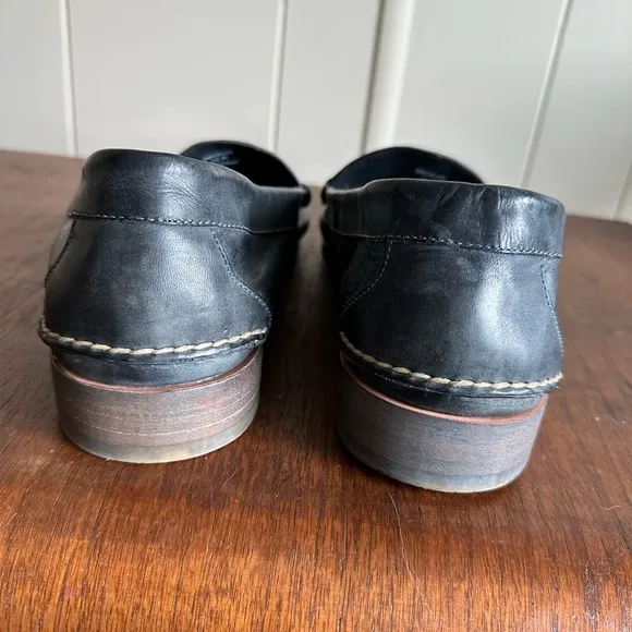 Alan Payne Hand Made Black Leather Loafers/ 13