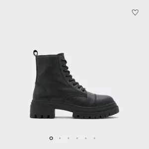Aldo Bigmark Combat ankle black leather boots