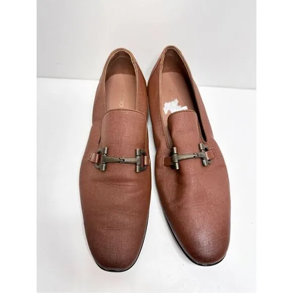 ALDO Shoes Mens Size 10 Brown Slip On Horsebit Loafers