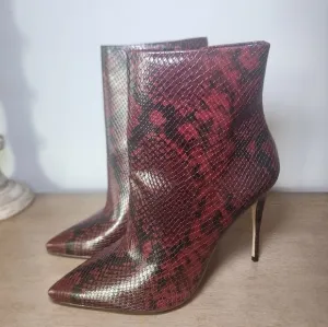 Aldo snake print ankle booties size 9 new without a box