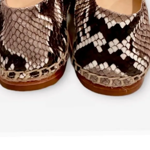 Alexander Birman Snakeskin Espadrilles New with Tag