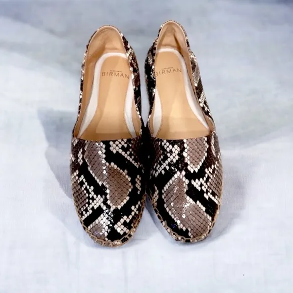 Alexander Birman Snakeskin Espadrilles New with Tag