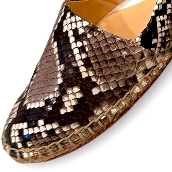Alexander Birman Snakeskin Espadrilles New with Tag