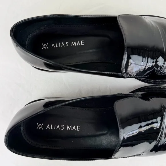 Alias Mae Black Patent Leather Loafers
