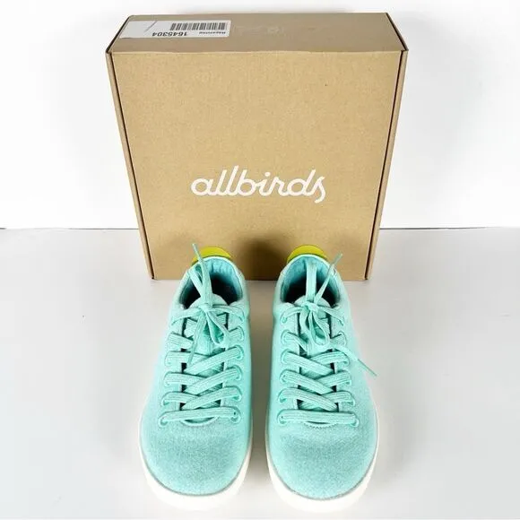 Allbirds Women's Wool Pipers Sneakers in Buoyant Mint Blizzard Size 7