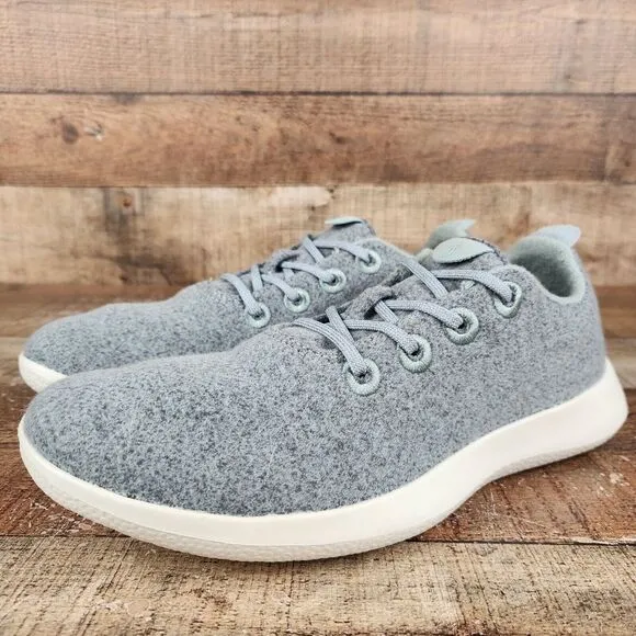 Allbirds Wool Runners Men's Sz 9 Greenish‎ Grey Athletic Casual Classic Sneakers