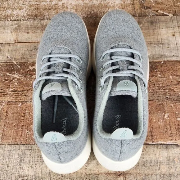 Allbirds Wool Runners Men's Sz 9 Greenish‎ Grey Athletic Casual Classic Sneakers