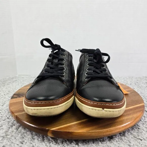 Allen Edmodns Porter Black Leather Lace Up Casual Daily Sneakers Mens 11.5 D