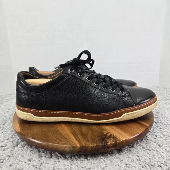 Allen Edmodns Porter Black Leather Lace Up Casual Daily Sneakers Mens 11.5 D