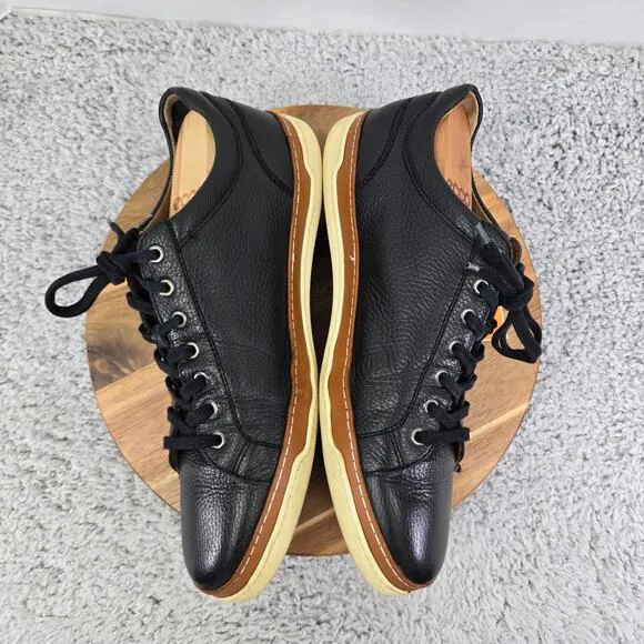 Allen Edmodns Porter Black Leather Lace Up Casual Daily Sneakers Mens 11.5 D