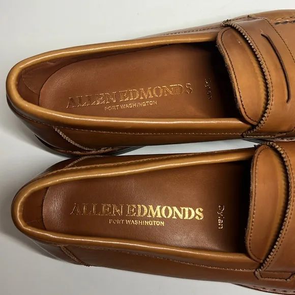 Allen Edmond Dylan Walnut Brown Loafers Men’s Size 8D