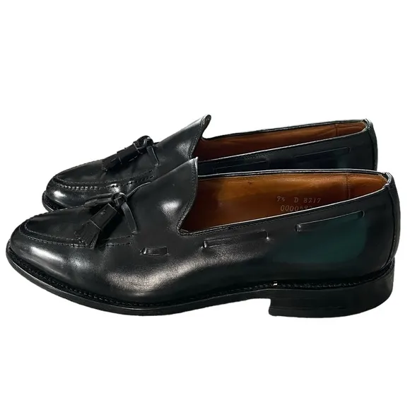 ALLEN EDMONDS 9.5D Grayson Shell Cordovan Tassel Loafer black 8217